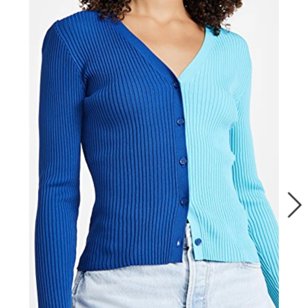 Staud blue cardigan